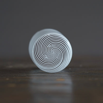White Spiral Glass Tumbler #U12C