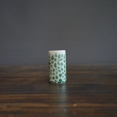 Green Dots Cylinder Shot Cup #LK737B