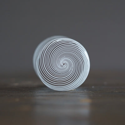 White Spiral Glass Tumbler #U12D