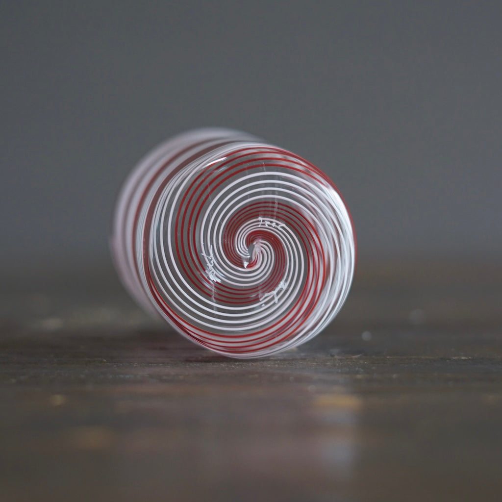 Candy Cane Spiral Glass Tumbler #U12E