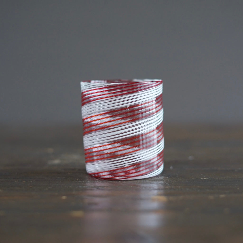 Candy Cane Spiral Glass Tumbler #U12F