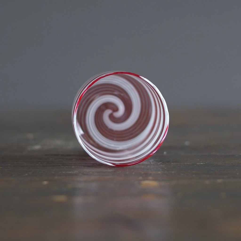 Candy Cane Spiral Glass Tumbler #U12F