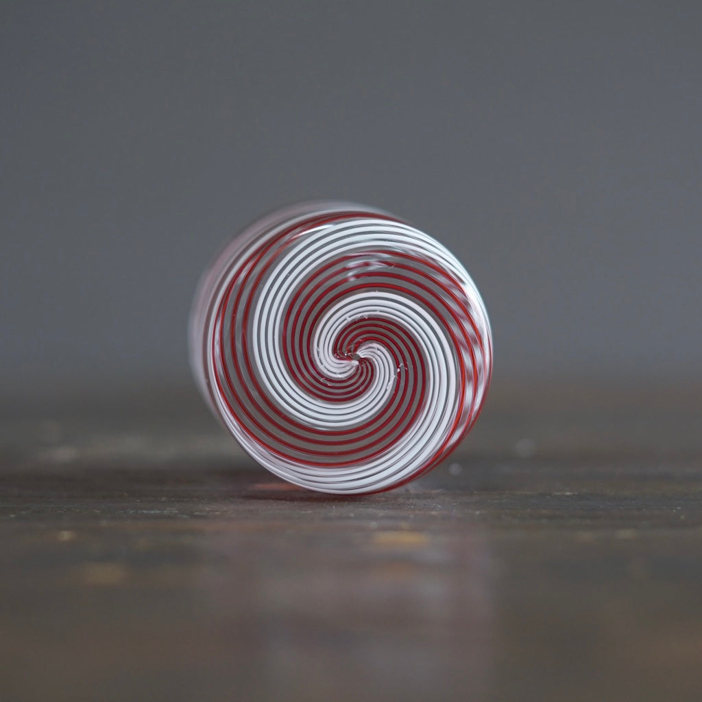 Candy Cane Spiral Glass Tumbler #U12F