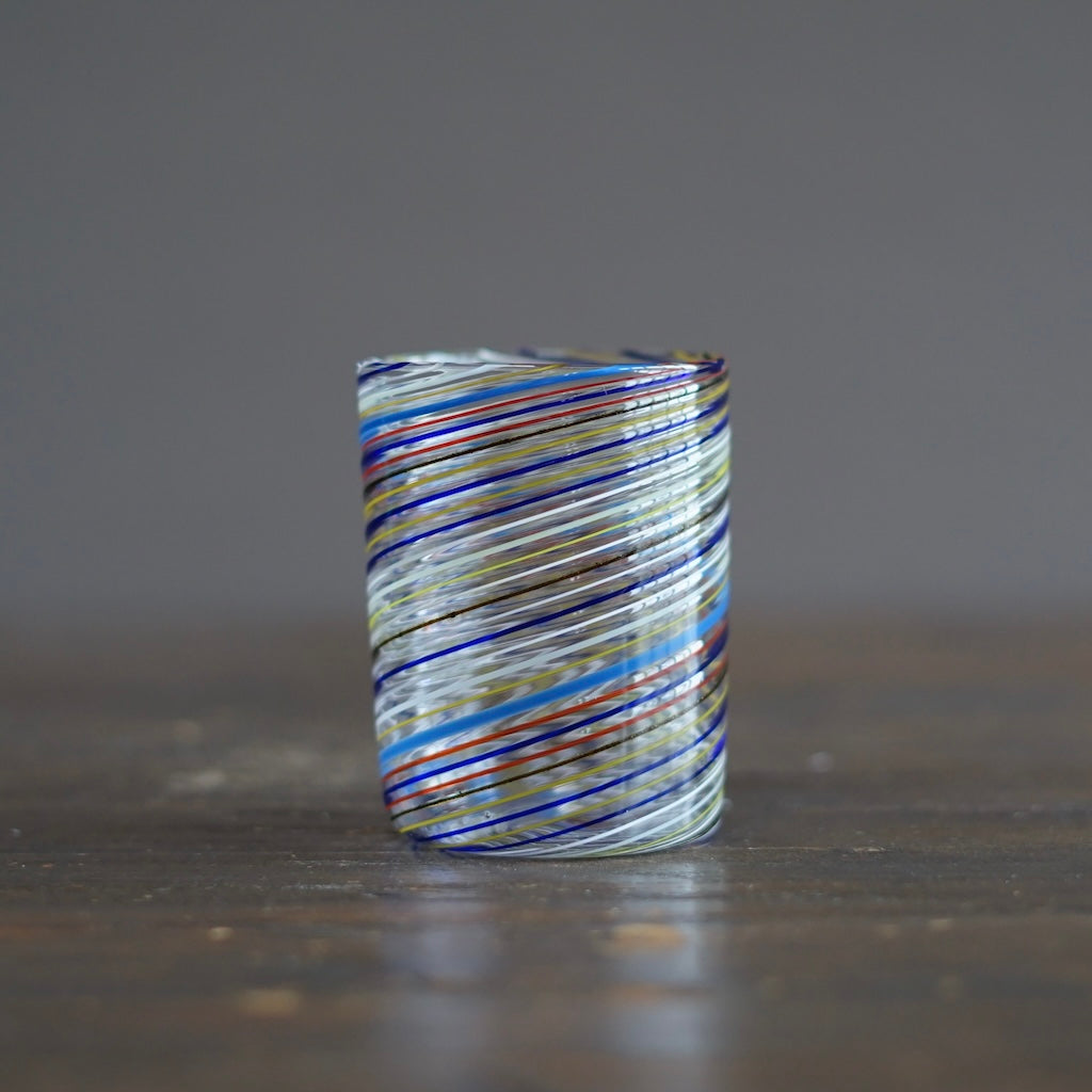 Multicolor Spiral Glass Tumbler #U12H