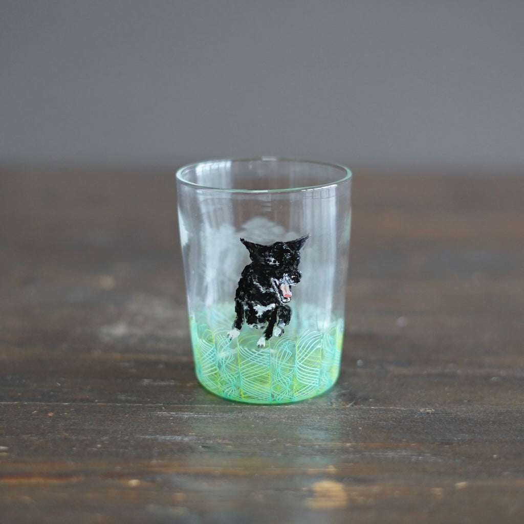 Green SUMIRE-chan Glass Tumbler #U20A