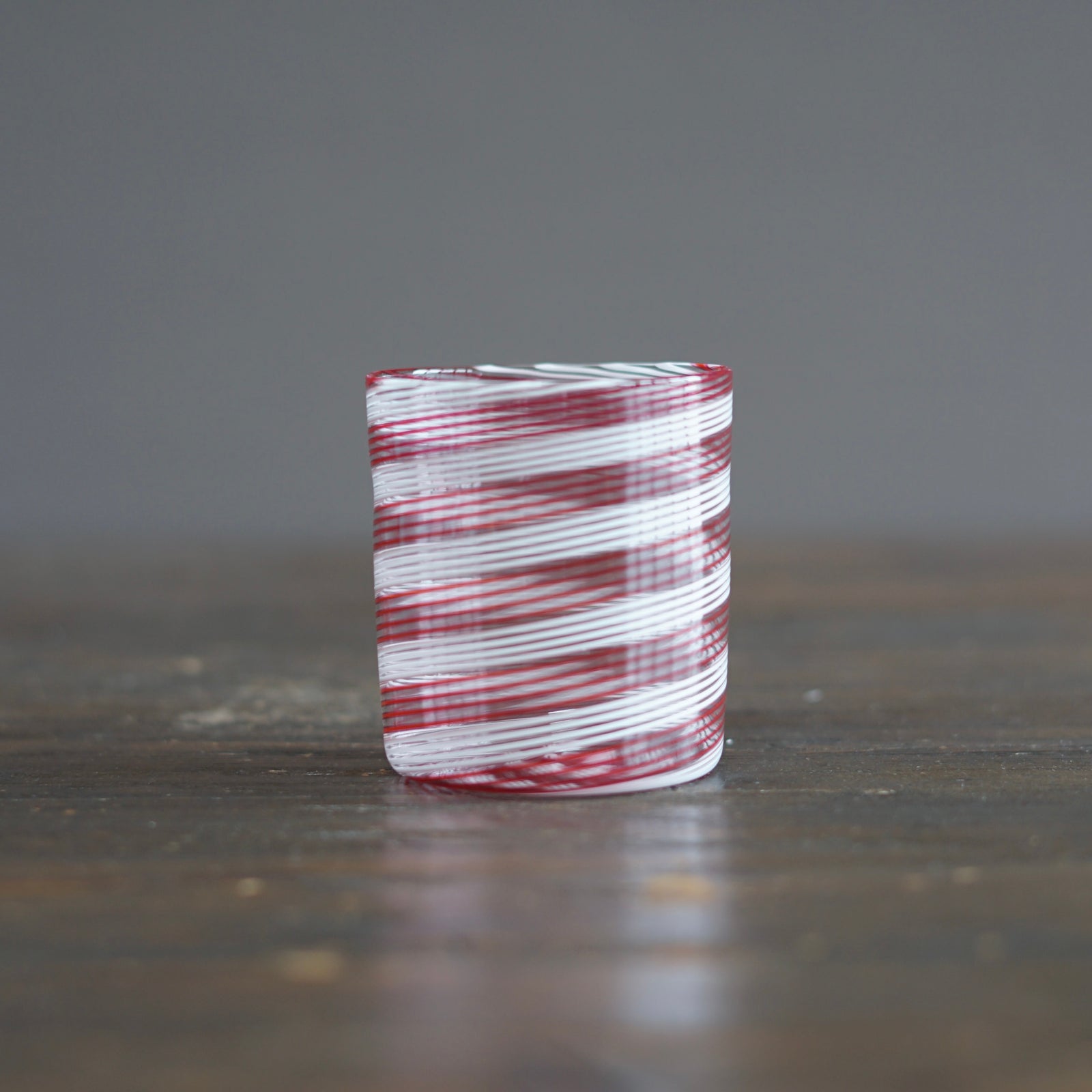 Candy Cane Spiral Glass Tumbler #U12G