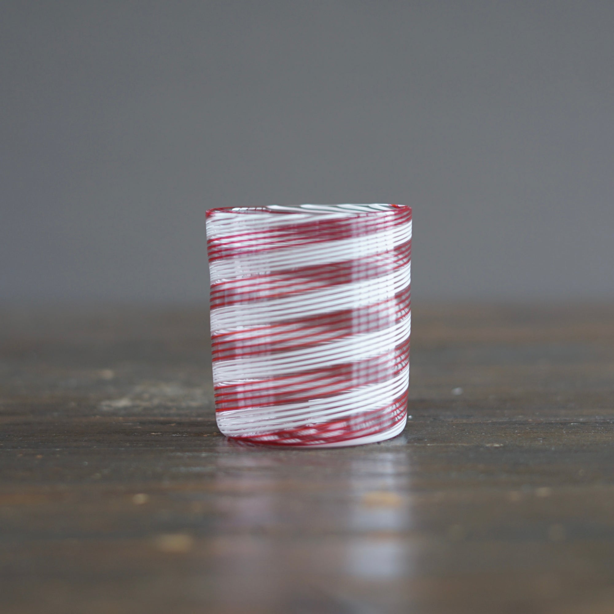 Candy Cane Spiral Glass Tumbler #U12G