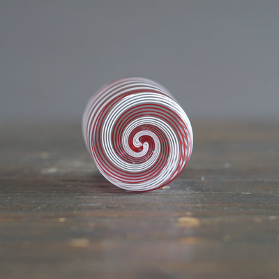 Candy Cane Spiral Glass Tumbler #U12G