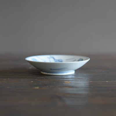 Blue and White Dessert Plate "Issun-bōshi" Folktales #Hi6A