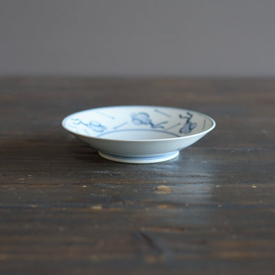 Blue and White Dessert Plate "Issun-bōshi" Folktales #Hi6B