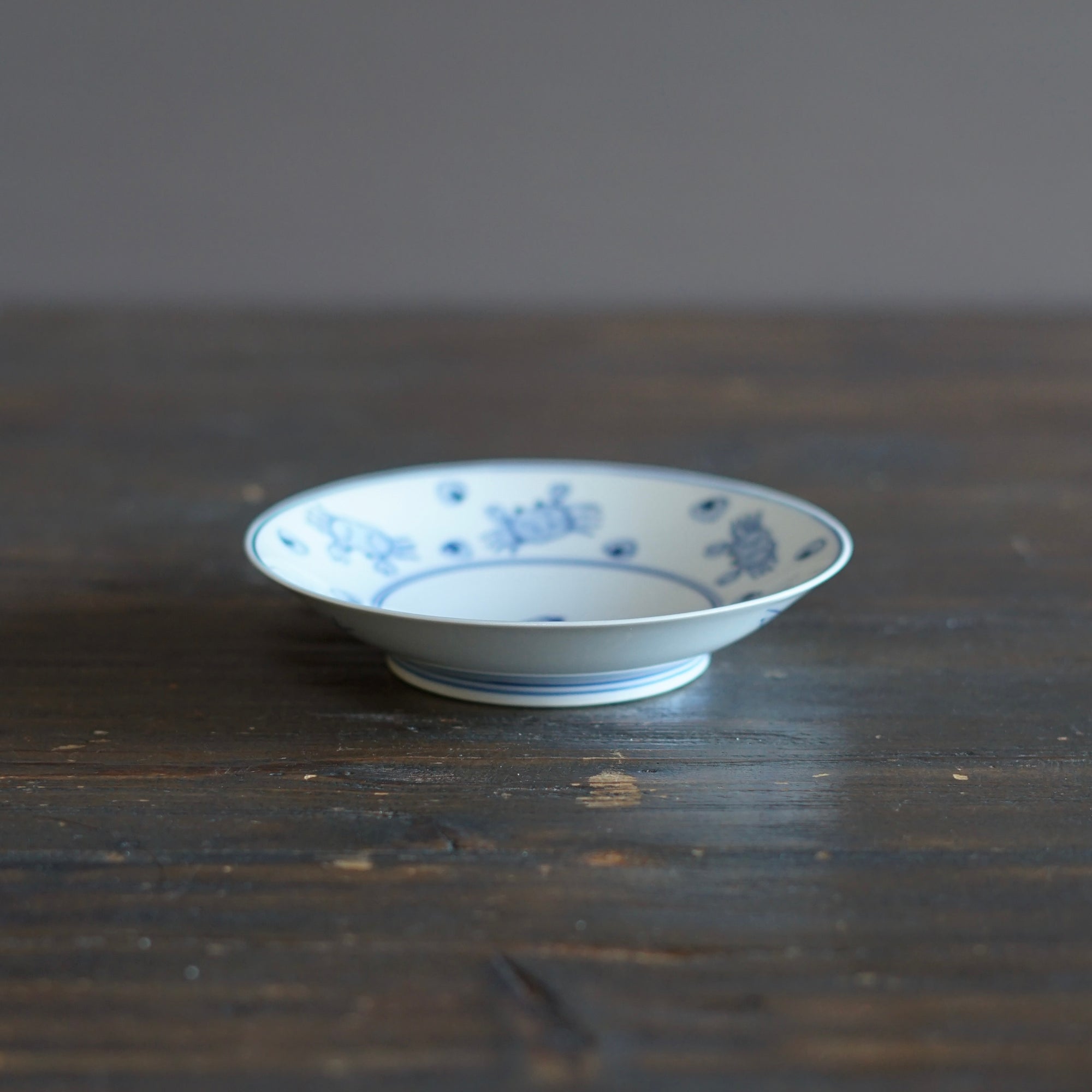 Blue and White Dessert Plate "Sarukani Gassen" Folktales #Hi7C