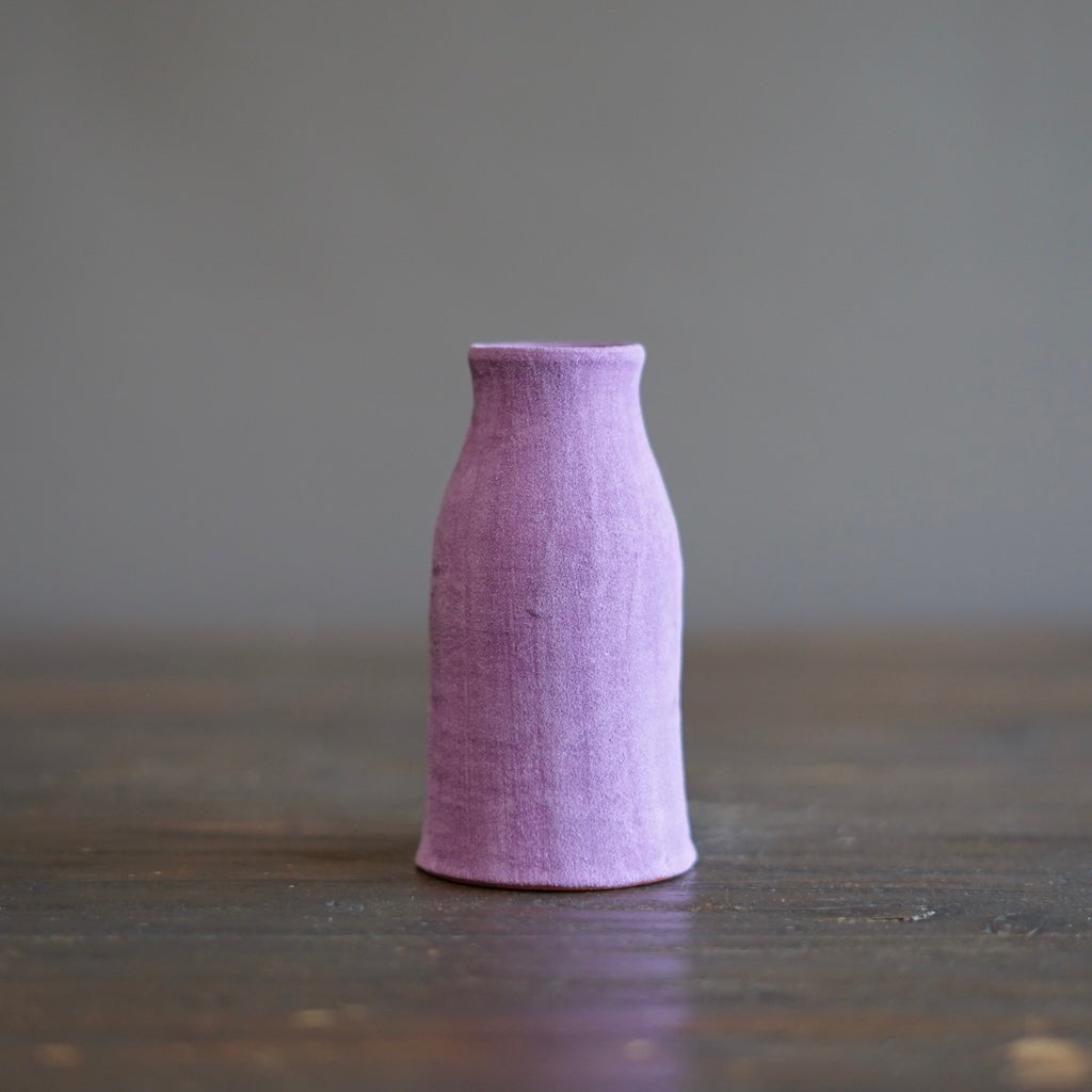 Lavender / Orange Bottle Vase #JT403A