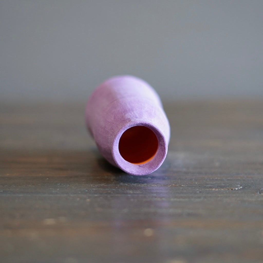 Lavender / Orange Bottle Vase #JT403A