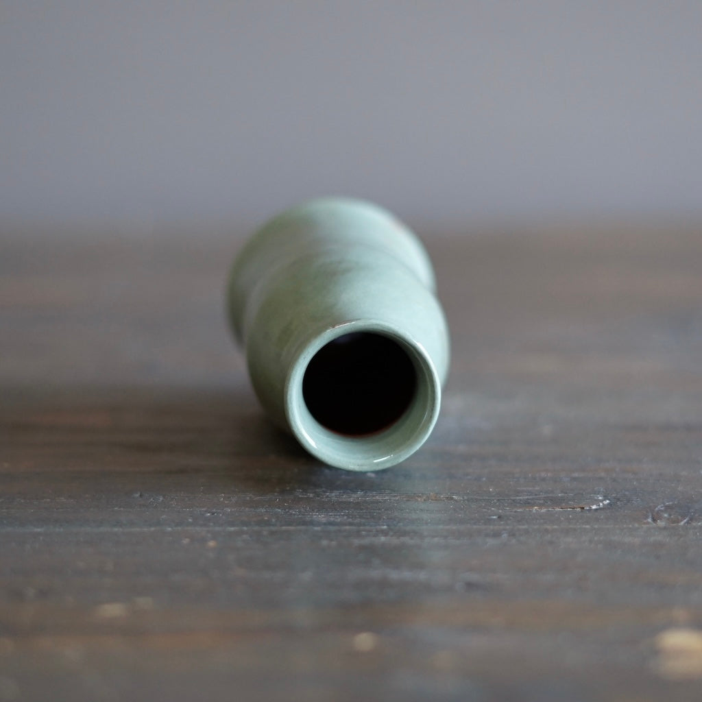 Light Green / Brown Bottle Vase #JT403F