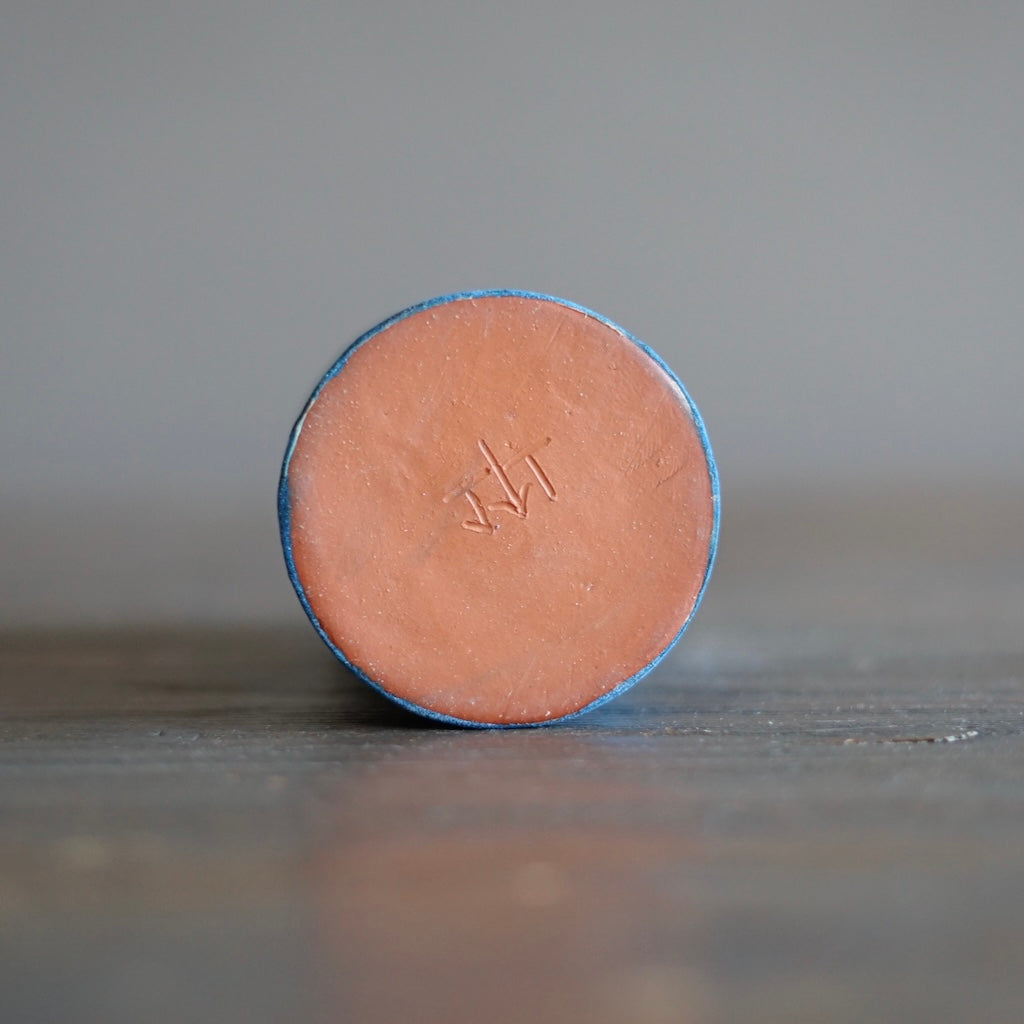 Blue Jean / Red Bottle Vase #JT400D