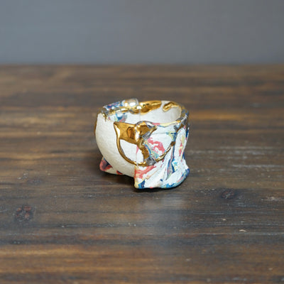 Half and Half Gilded Rainbow GUINOMI Sake Cup #HT401