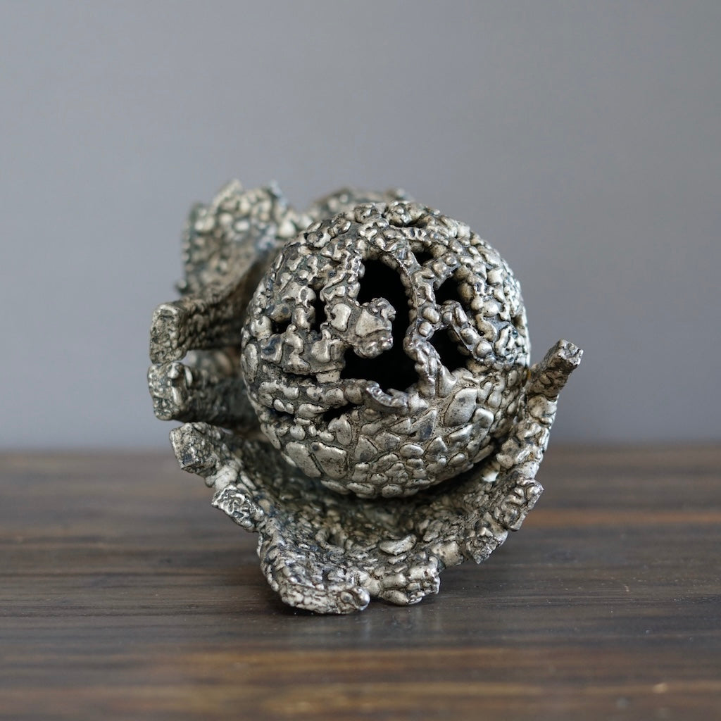 Silver Sculpture Flower Vase #HT429