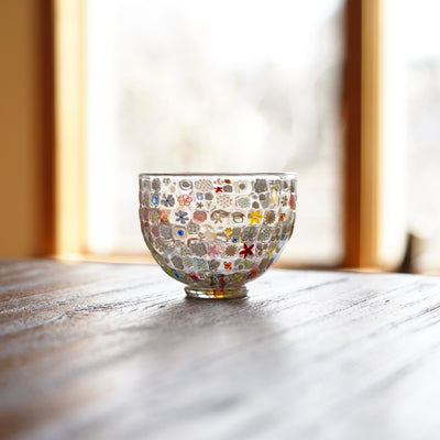 Flower Garden Murrini GUINOMI Sake Cup #F3A
