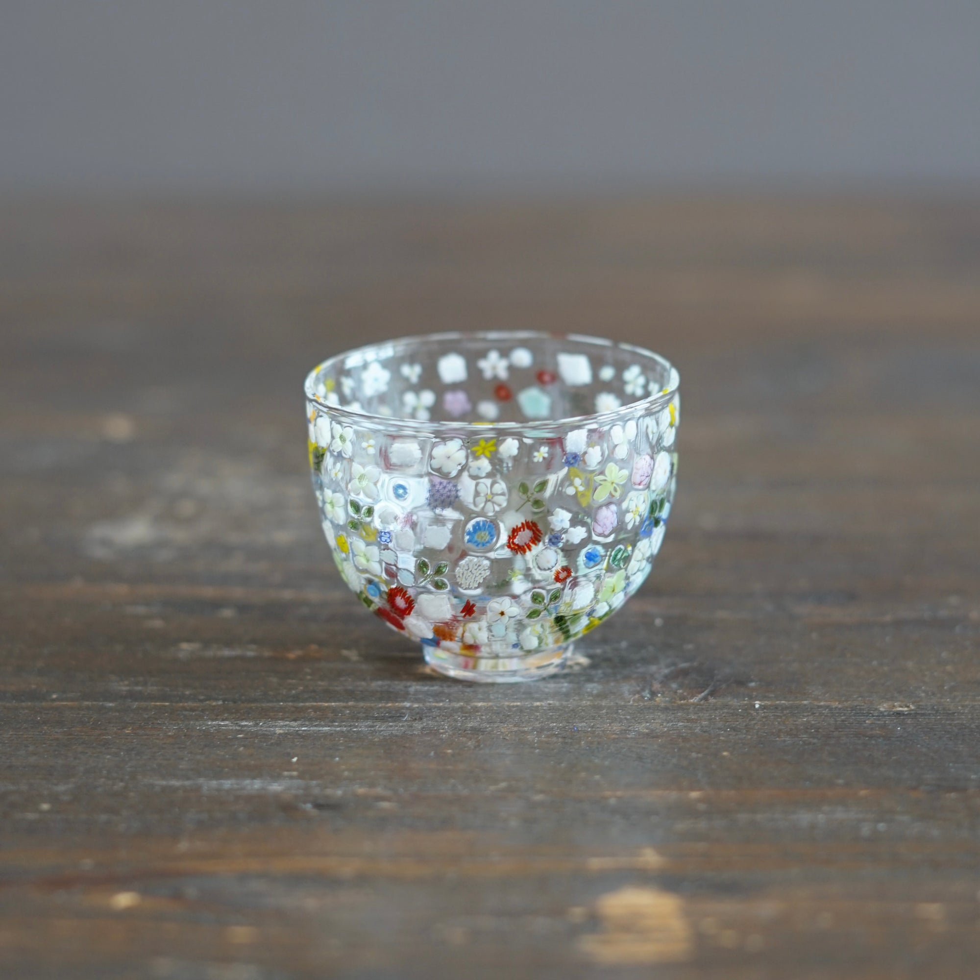 Flower Garden Murrini GUINOMI Sake Cup #F3B