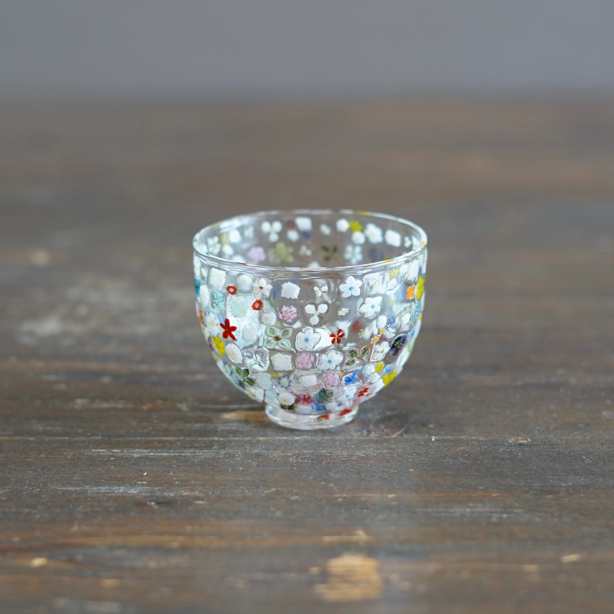 Flower Garden Murrini GUINOMI Sake Cup #F3B