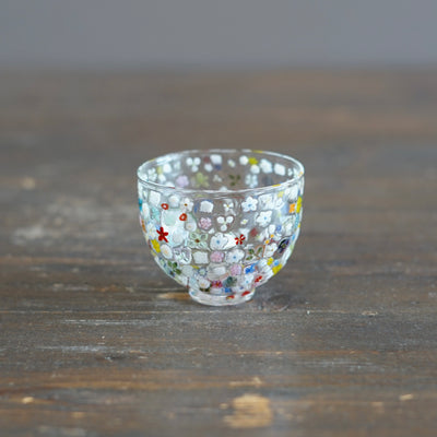 Flower Garden Murrini GUINOMI Sake Cup #F3B