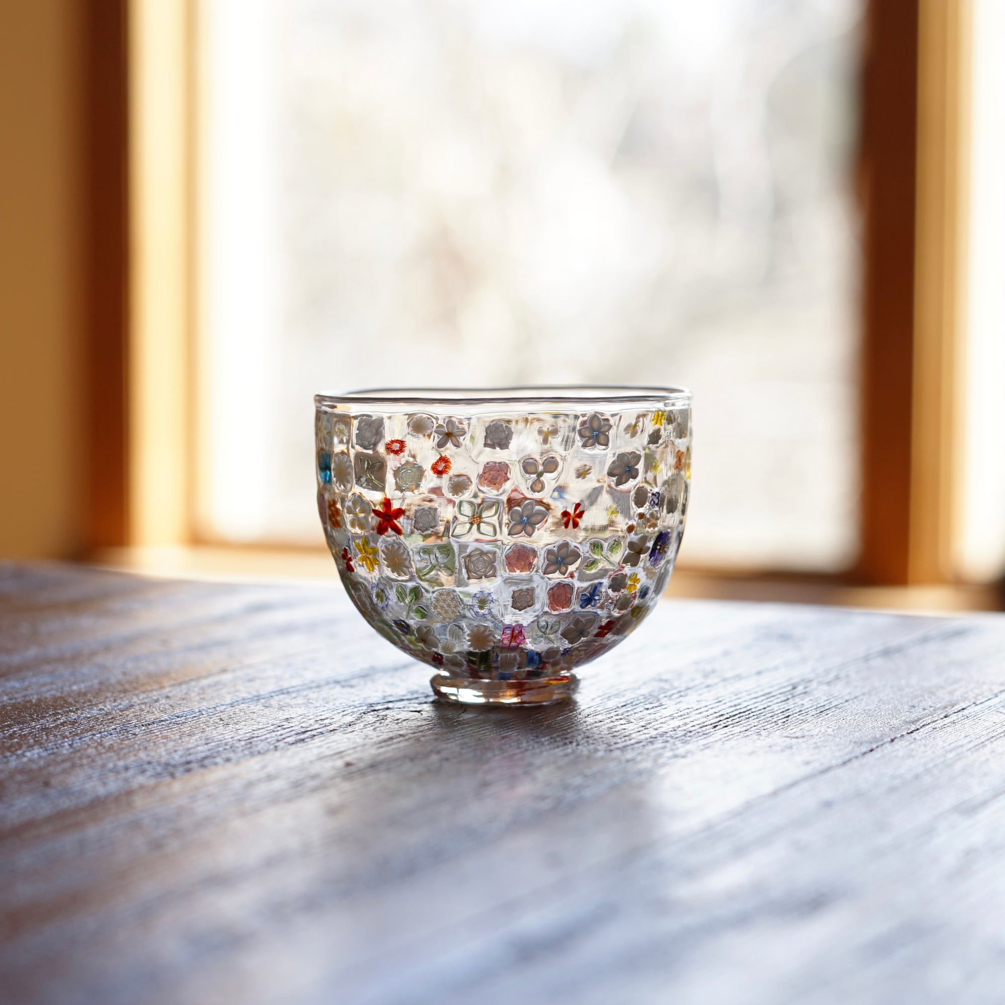 Flower Garden Murrini GUINOMI Sake Cup #F3B