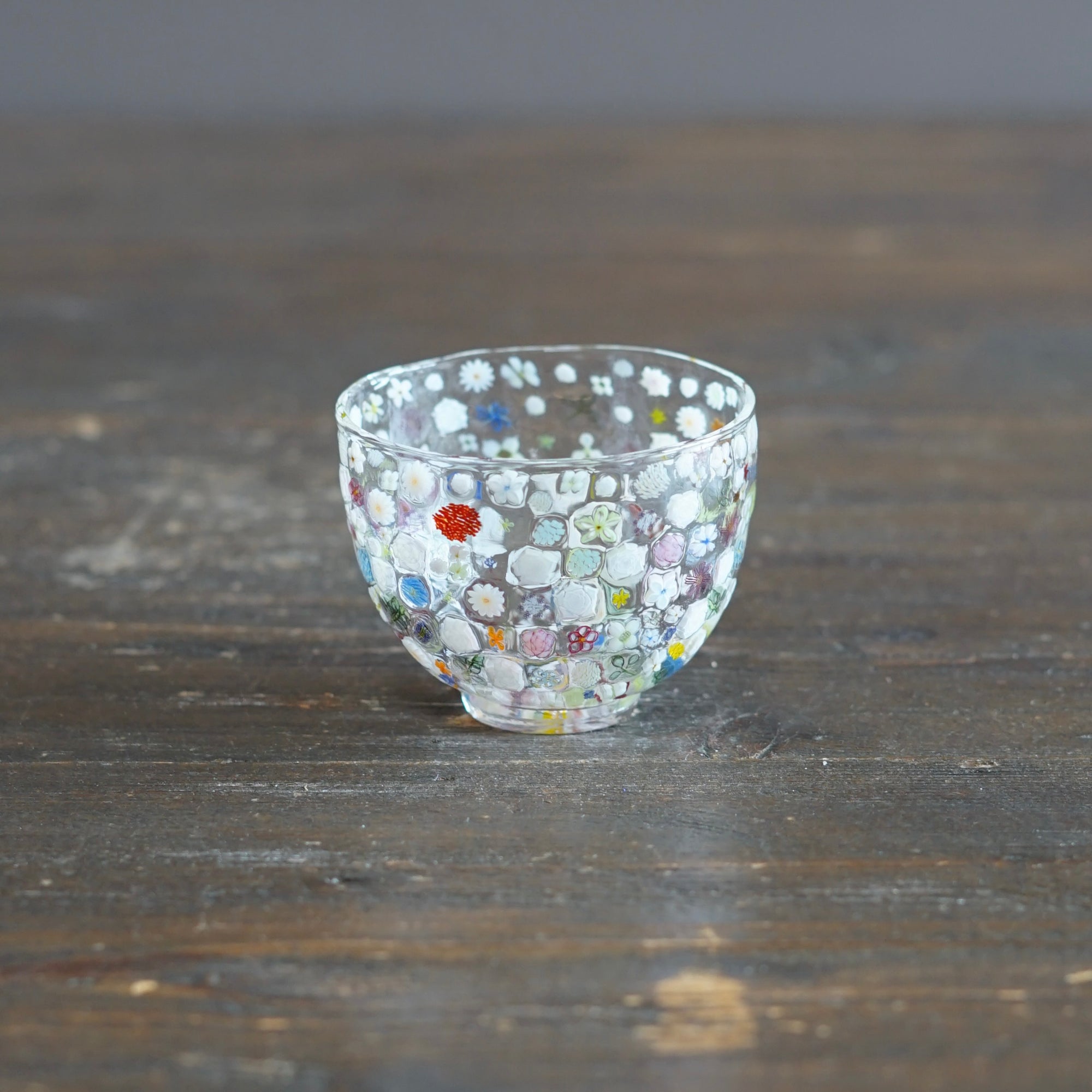 Flower Garden Murrini GUINOMI Sake Cup #F3D