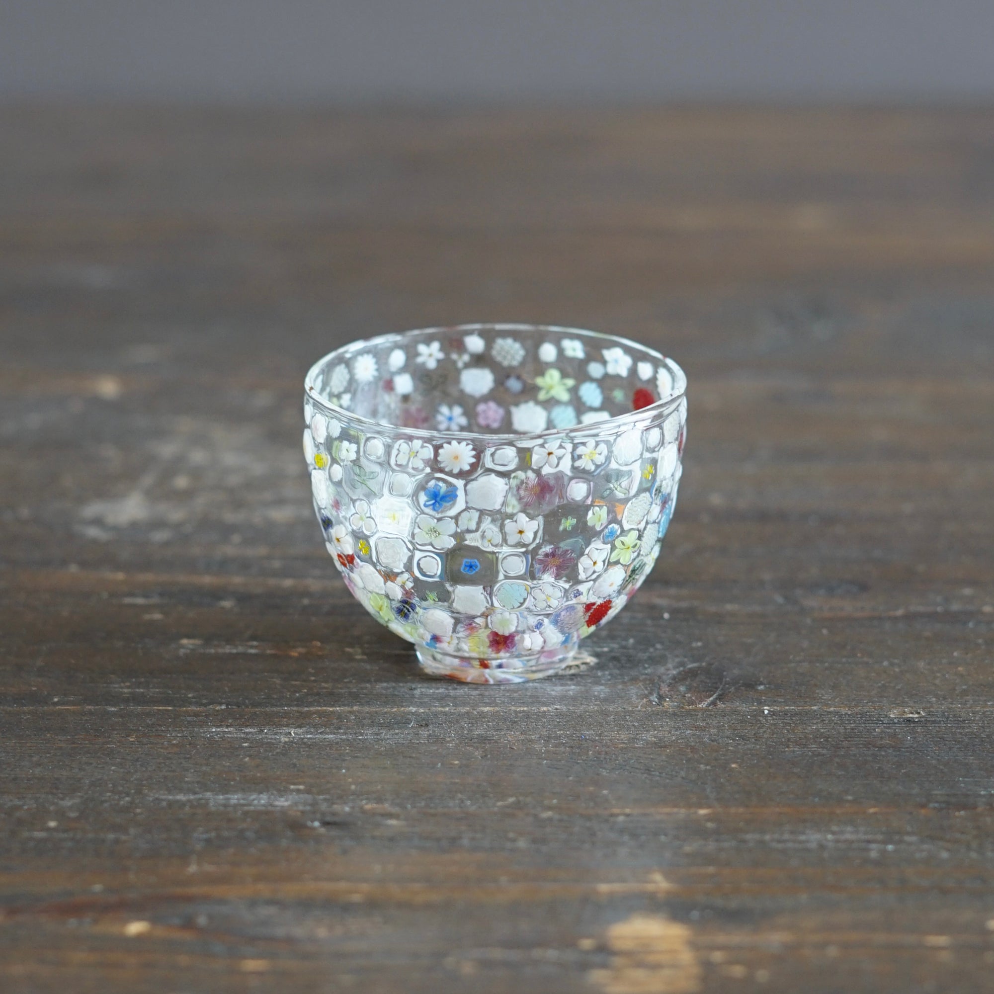 Flower Garden Murrini GUINOMI Sake Cup #F3D