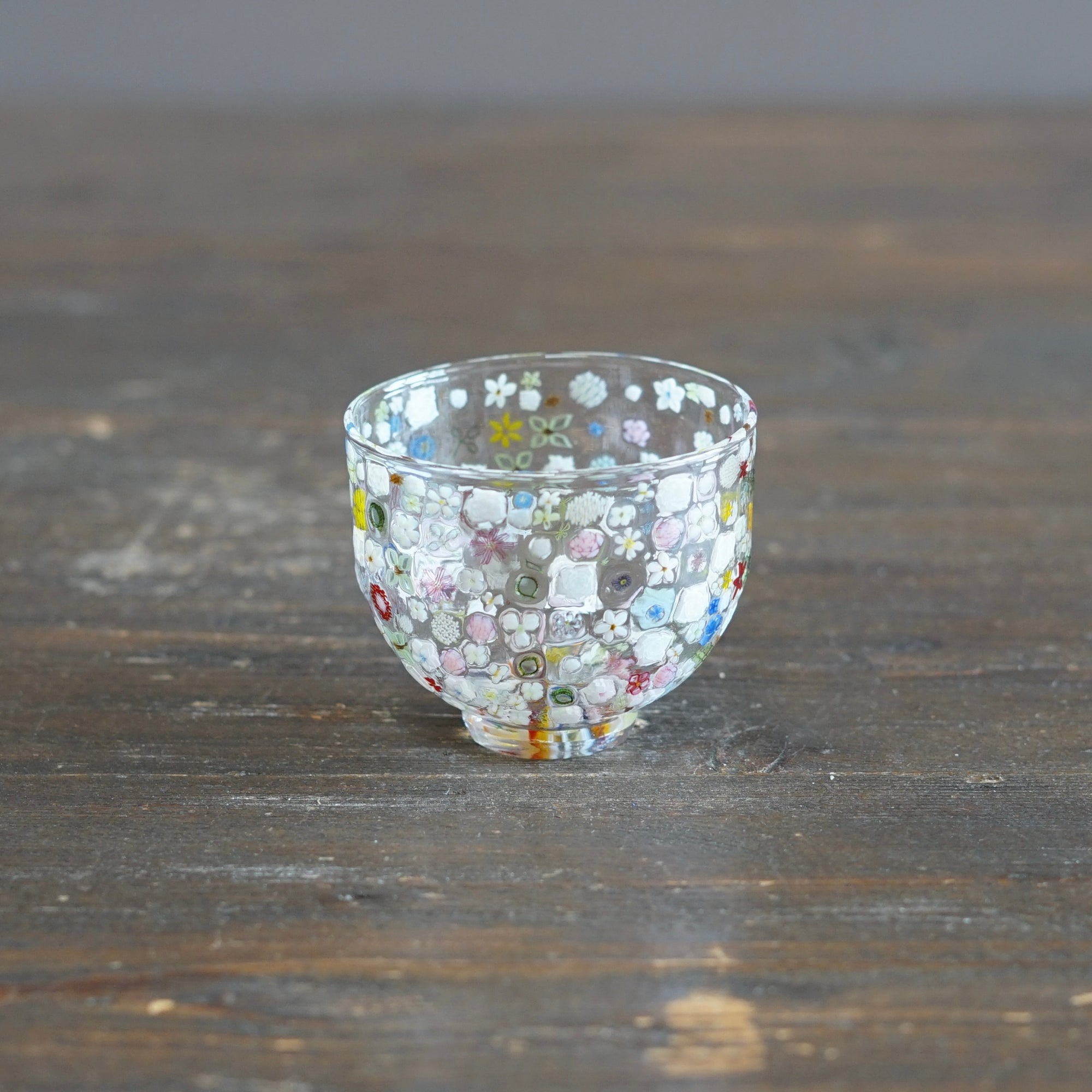 Flower Garden Murrini GUINOMI Sake Cup #F3E