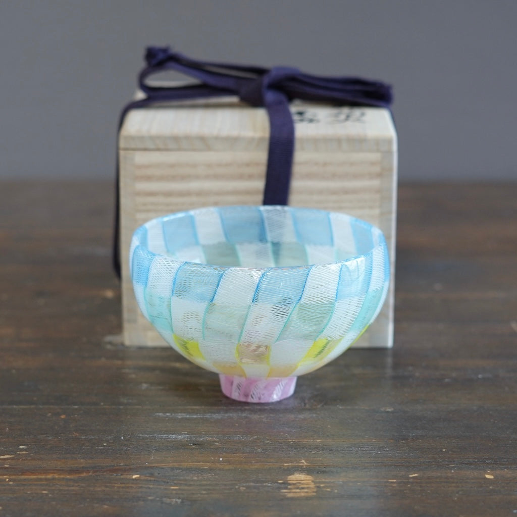 Checker Lace Tea Ceremony Bowl #U13
