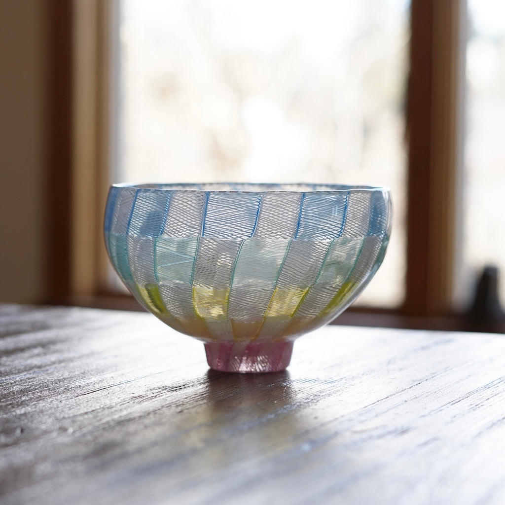 Checker Lace Tea Ceremony Bowl #U13