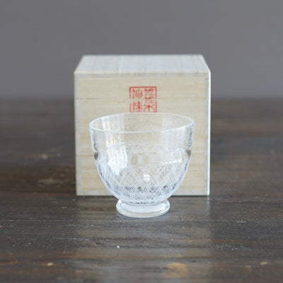 White Reticello Lace GUINOMI Sake Cup #NS7