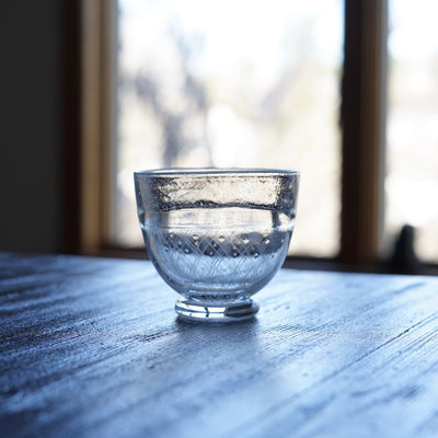 White Reticello Lace GUINOMI Sake Cup #NS7