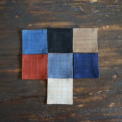 Mini Linen Coaster Navy Blue