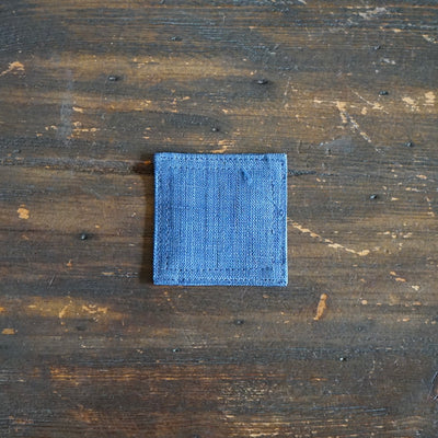 Mini Linen Coaster Classic Blue