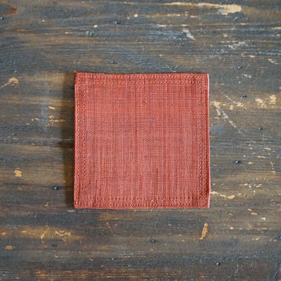 Linen Coaster Rusty Orange