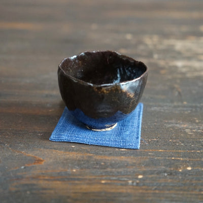 Mini Linen Coaster Classic Blue