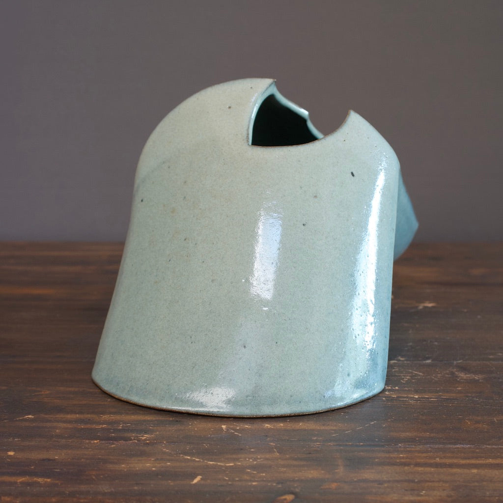 Chun Blue Angle Flower Vase / Sculpture #MW43