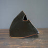 Tenmoku Triangle Rocking Flower Vase / Sculpture #83