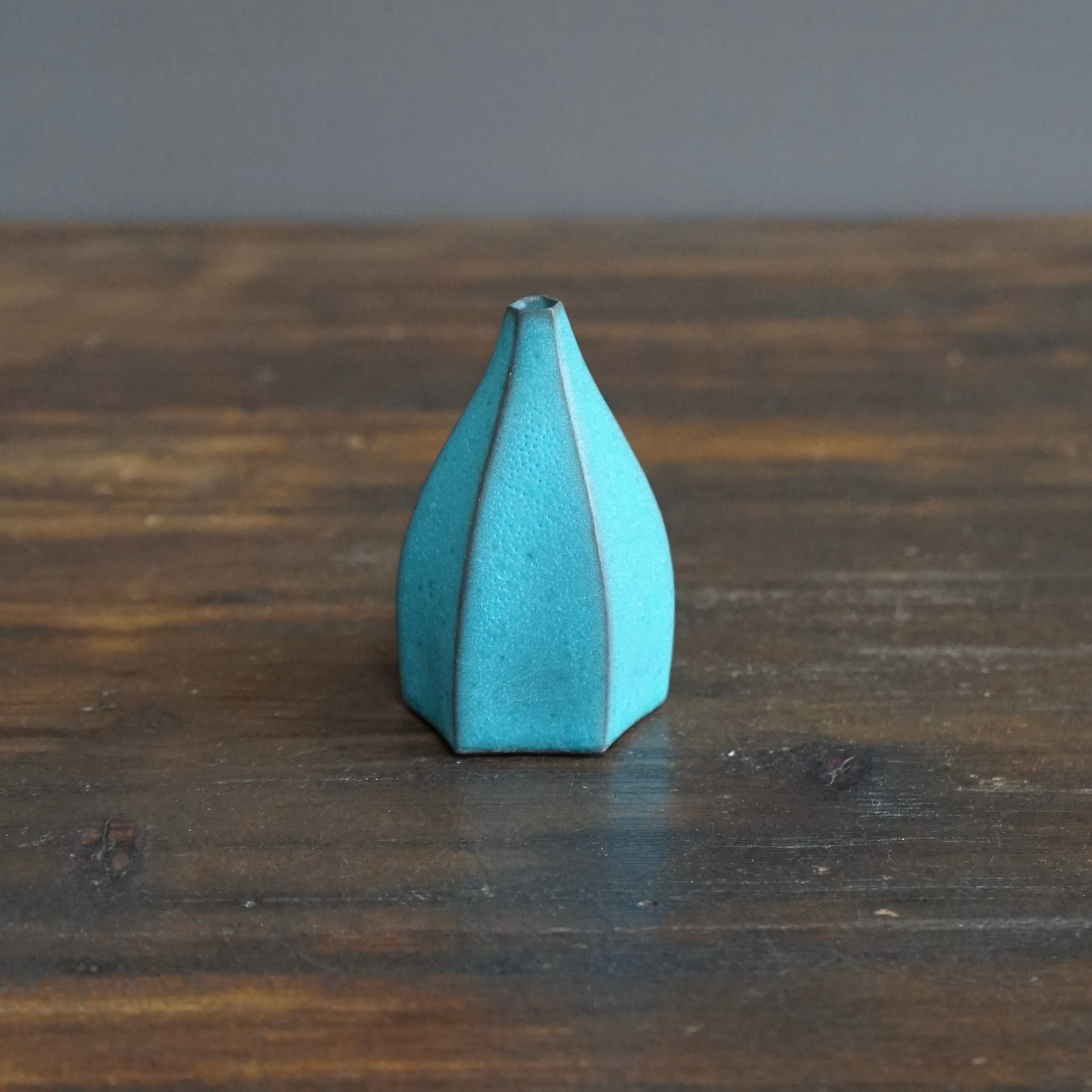 Six Sided Blue Mini Vase #KT79