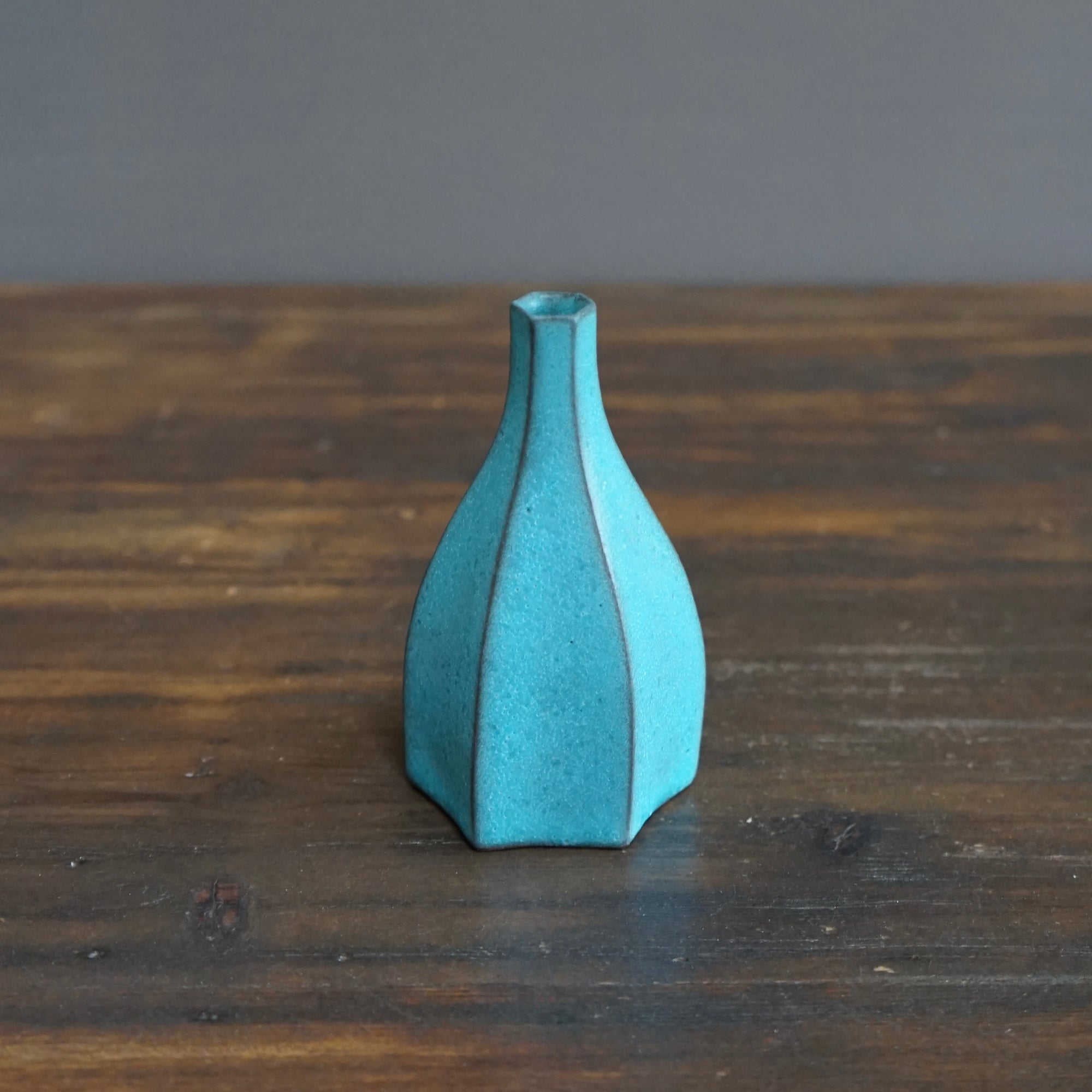 Six Sided Blue Mini Vase #KT83