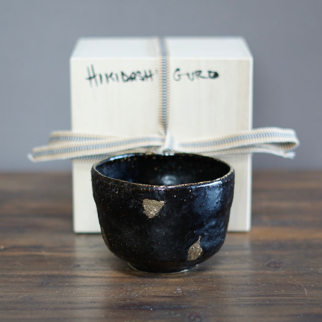 HIKIDASHI-GURO Tea Ceremony Bowl #FQ692B