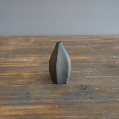 Six Sided Black Mini Vase #KT91