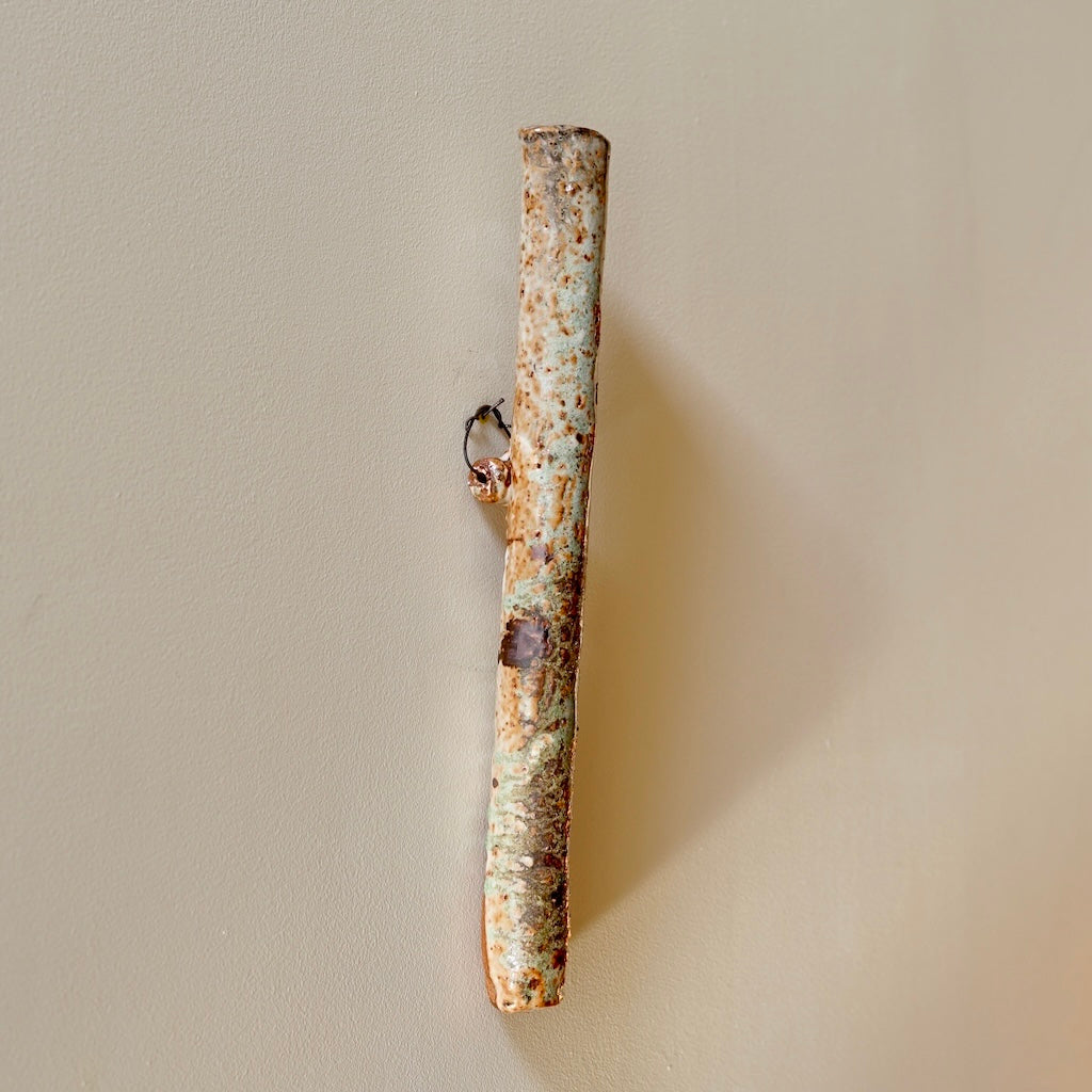 Large Wood Fired Hanging Flower Vase #FQ744B