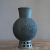 Carved Black Flower Vase #FGG31B