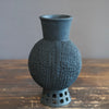 Carved Black Flower Vase #FGG31B