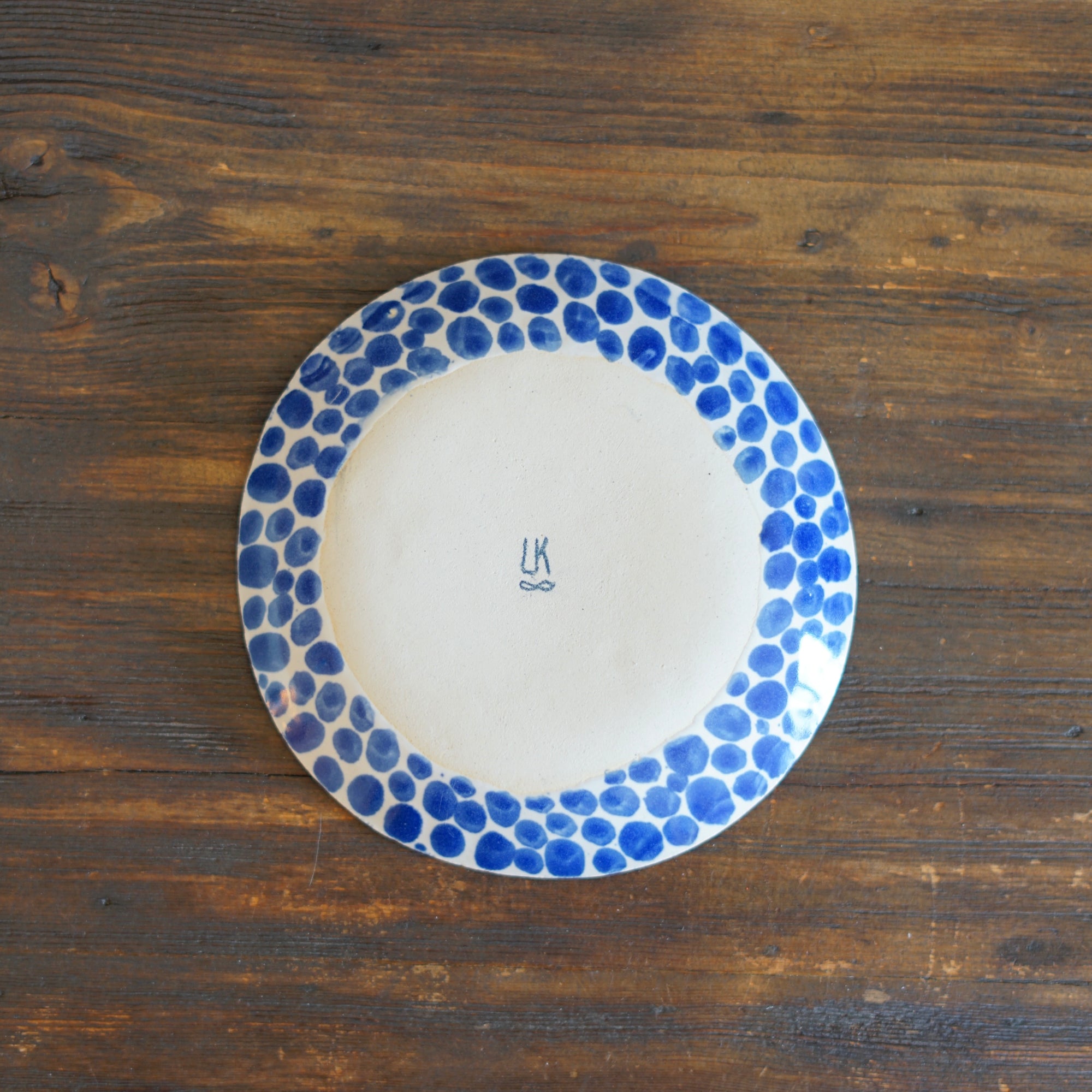 Blue Dots Small Plate #LK823B
