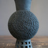 Carved Black Flower Vase #FGG31B