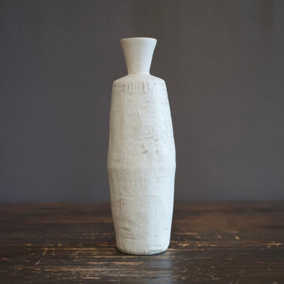 Carved White Flower Vase #FGG19