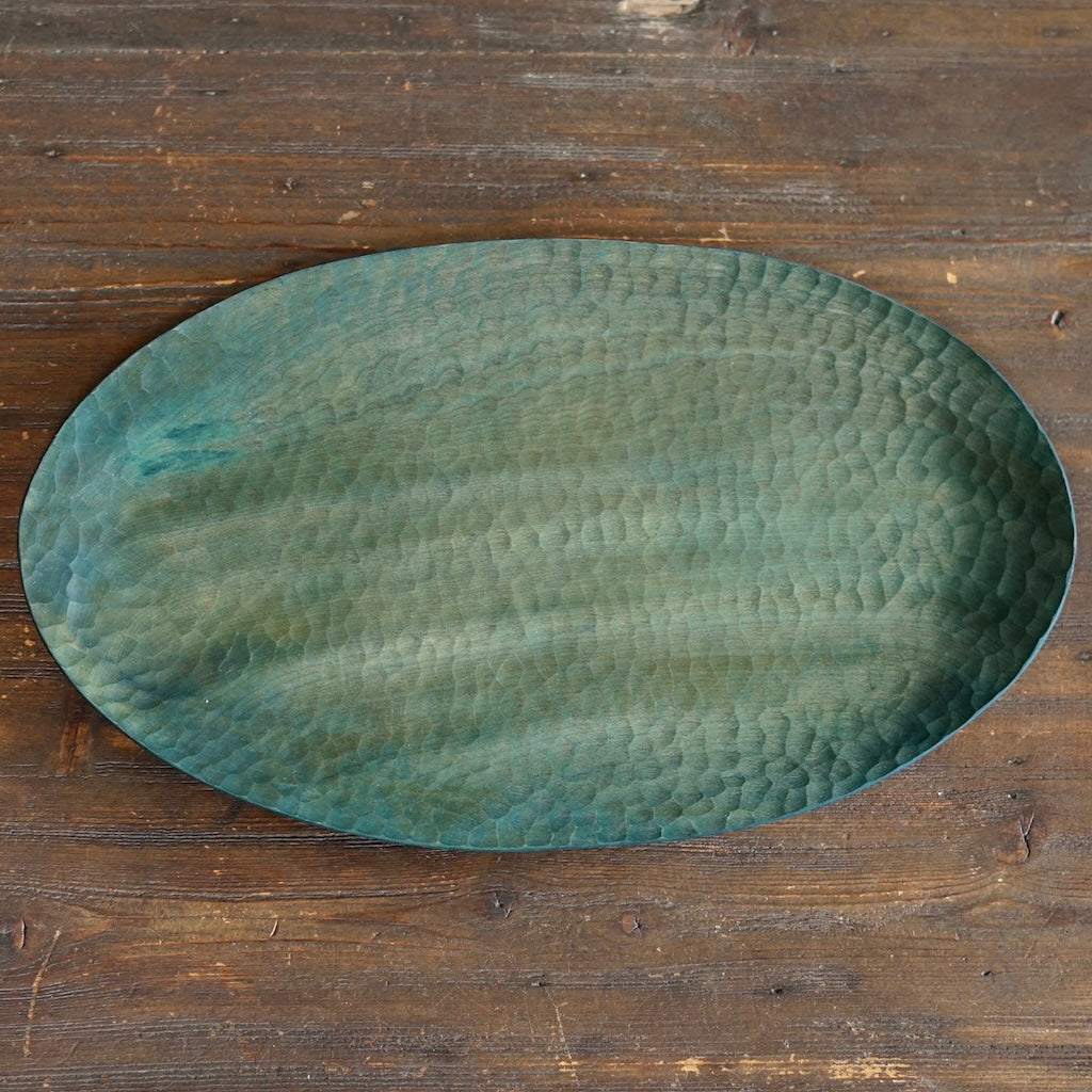 Large Indigo Oval Plate #YO2